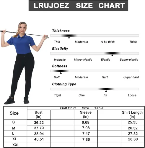 Vista 6 de Camisetas polo de golf para mujer, con botones, ligeras, de ajuste seco, absorben la humedad, de manga corta