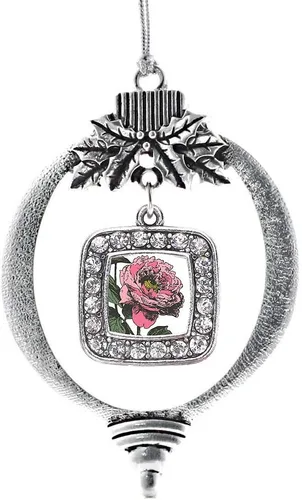Vista 22 de Inspired Silver - Bon Voyage Cruise Ship Charm Ornamento – Adornos navideños cuadrados de plata con joyas de circonita cúbica
