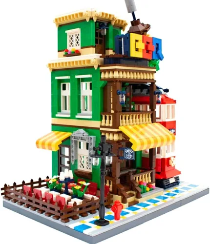 Vista 2 de General Jim's Modular City Creator Barbacoa Restaurante Arquitectura Bloques de Construcción Juego de Ladrillos Kit de Construcción - 1922pcs