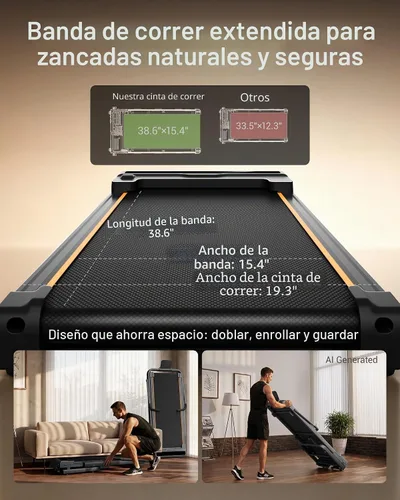 Vista 6 de LONTEK Walking Pad Treadmill with 40% Incline & Elevated Dual Handle Bar