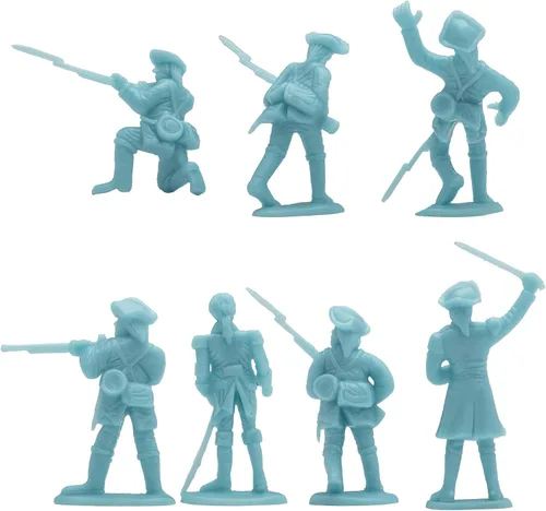 Vista 6 de BMC Revolutionary War Plastic Army Men - 44 figuras de soldado de batalla de Brandywine