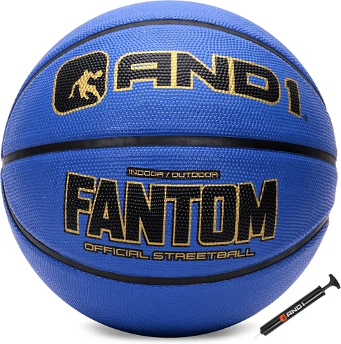 Vista 8 de AND1 Fantom Classic Rubber Basketball, Official Regulation Size 7(29.5")