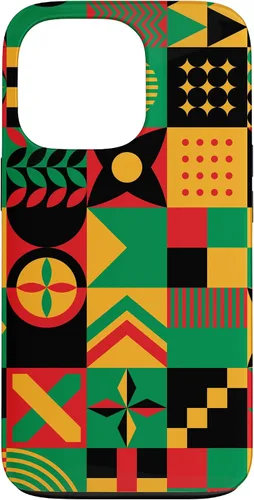 Vista 10 de Funda para iPhone 14 Pro Max con patrón tribal africano orgullo afroamericano historia negra