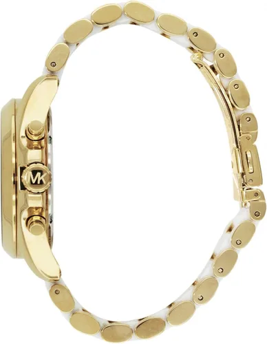 Vista 2 de Michael Kors Reloj analógico para mujer con esfera blanca - Mk5743, Bitono
