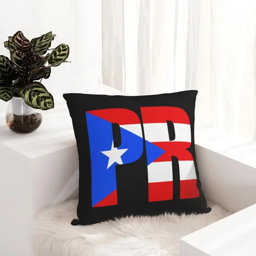 Vista 6 de Fundas de almohada con bandera puertorriqueña, fundas de almohada decorativas de 18 x 18 pulgadas, funda de almohada para decoración al aire libre
