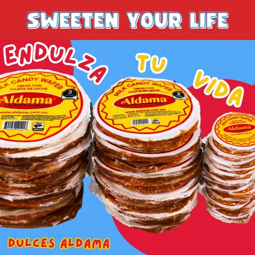 Vista 7 de ALDAMA Mini obleas de caramelo de leche Obleas – Dulces tradicionales mexicanos de oblea de cajeta, envueltos individualmente