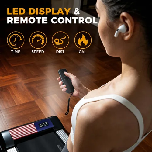 Vista 9 de Gkyet Walking Treadmill Pad with Incline, 2.5 HP Under-Desk Treadmill bandera