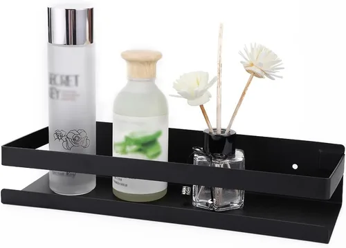 Vista 5 de Estante de ducha de baño OwnMy de acero inoxidable, cesta de cocina, estante de ducha, carro de ducha, estantes flotantes de almacenamiento de baño