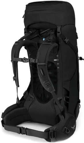 Vista 2 de Osprey Aether 55L Mochila de mochilero para hombre, color negro, pequeño/mediano