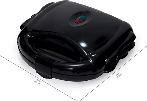 Vista 7 de Amazon Basics Wafflera, Sandwichera y Parrilla 3 en 1 Negra, 700W