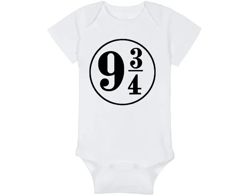 Vista 13 de Sombrero de bebé Wizard - Chosen One (tela negra - diseño dorado)