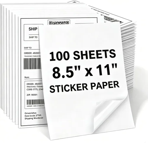 Vista 18 de 2" x 4" Shipping Labels, Printable White Sticker Labels for Laser/Inkjet Printer Mailing Labels 8.5"*11" US Letter-White, 10 per Sheet Total 1000