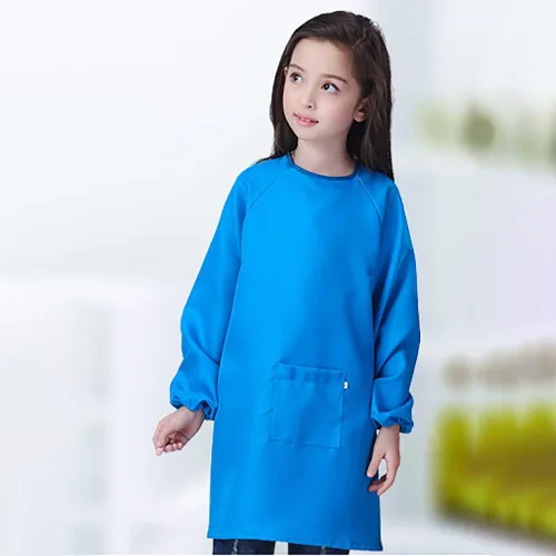 Vista 4 de Delantal de pintura para niños, impermeable, para niñas y niños de 2 a 12 años