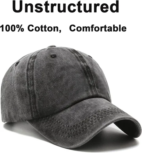 Vista 3 de NPJY Baseball Cap Golf Dad Hat Adjustable Original Classic Low Profile Cotton Hat Unconstructed Plain Cap Men Women