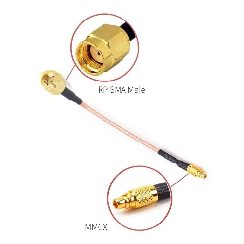 Vista 2 de CORONIR MMCX a RP SMA macho de baja pérdida FPV Antena adaptador de cable de extensión para FPV Racing Drone Quadcopter DIY Accs