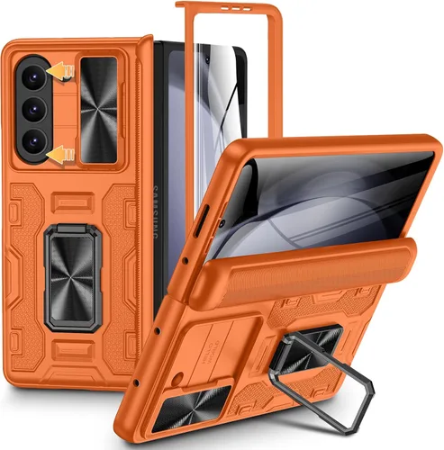 Vista 47 de VEGO Funda para Galaxy Z Fold 4 con Cubierta de Cámara Deslizante y Protección de Bisagra Funda con Protector de Pantalla Soporte Magnético de 360°