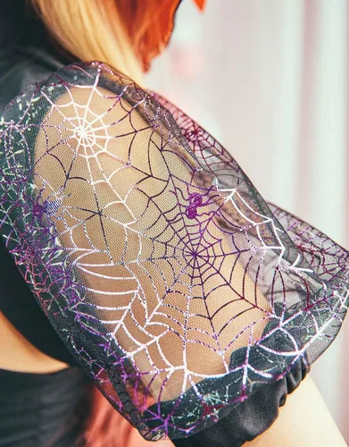 Vista 8 de miccostumes Conjunto de vestido de anime de Halloween para mujer, disfraz de cosplay con sombrero y collar
