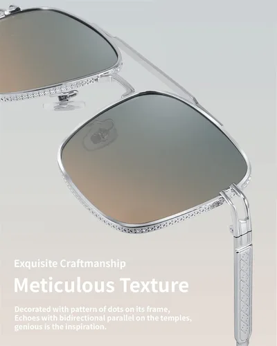 Vista 3 de FEISEDY Gafas de sol de aviador para hombre, marco de metal retro 80S UV400 B2845
