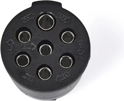 Vista 2 de Conector de remolque redondo de 7 pines para servicio pesado, enchufe de remolque de 7 vías, enchufe para semirremolque