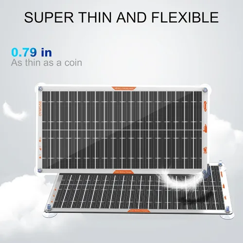 Vista 6 de OYMSAE Cargador de batería solar de coche blanco de 10 W, cargador de batería portátil de 12 V y mantenedor, panel solar impermeable para coche