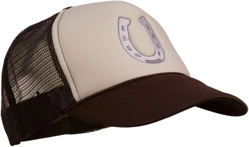 Vista 5 de e4Hatscom Western Horseshoe bordado espuma malla trasera tapa