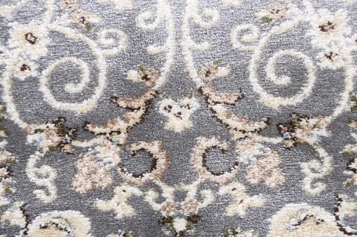 Vista 10 de Alfombra oriental de transición gris de polipropileno, 3 x 8 pulgadas