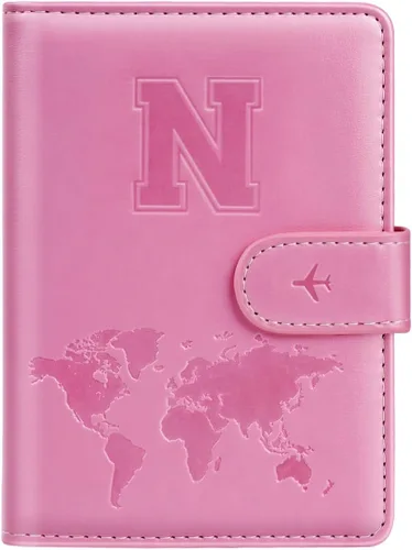 Vista 46 de Funda para Pasaporte Personalizada con Letra de la A a la Z, Billetera de Viaje con Bloqueo RFID, Funda para Pasaporte, Estuche para Pasaporte