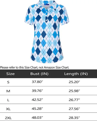 Vista 6 de Moydan Camisetas polo de golf para mujer, ligeras, manga corta, 4 botones