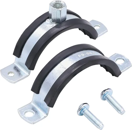 Vista 3 de 10 piezas de soporte de tubo de anillo dividido, resistente, ajustable, abrazadera de montaje en pared, soporte de tubería de montaje en techo