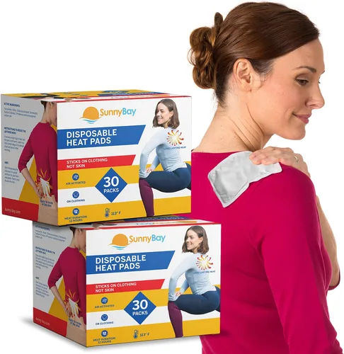 Vista 10 de Parche térmico SunnyBay para calambres menstruales, almohadillas de calor adhesivas activadas por aire para el período, calidez de 130 F hasta 8