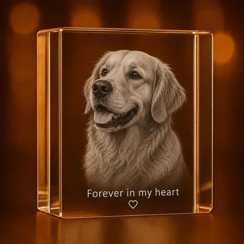 Vista 12 de Rectángulo de fotos de cristal grabado en 3D personalizado Recuerdo grabado con láser personalizado Regalo Decoración Regalo conmemorativo