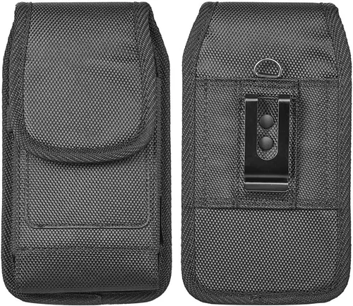 Vista 2 de LUXMO - Funda de lona resistente y resistente para teléfono celular, con clip para cinturón, compatible con Samsung Galaxy Motorola Moto TCL Nokia