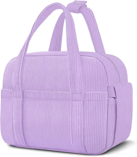 Vista 37 de KUBYA Lonchera de Pana Bolsa de Almuerzo para Mujeres y Hombres, Linda Fresa Pequeña Aislada Reutilizable Trabajo A Prueba de Fugas Simple Loncheras