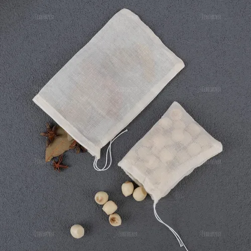 Vista 4 de AUEAR, Paquete de 30 bolsas reutilizables de algodón con cordón para sopa, bolsa de especias, bolsa de filtro de té, bolsas de muselina