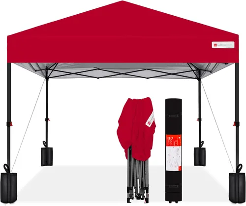 Vista 59 de Best Choice Products Carpa Toldo Desplegable de 10x10 pies para Instalación de 1 Persona, Refugio Portátil Instantáneo con Botón de 1 Toque