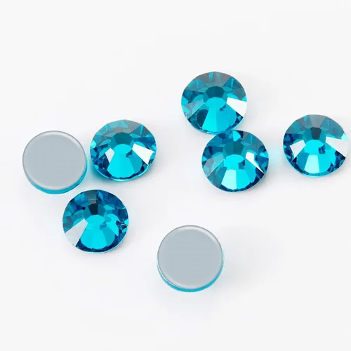 Vista 2 de Dowarm 1440 diamantes de imitación de cristal termofijos, cristales de fijación en caliente para ropa de manualidades, cristal de parte trasera