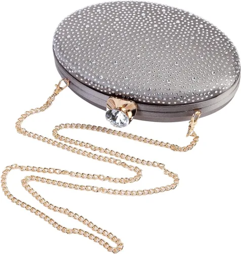 Vista 3 de Damara Womens Oval brillantes parte posterior suave Noche Bolsa