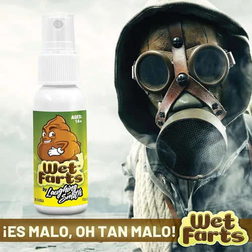 Vista 6 de Laughing Smith - Pedos Húmedos - Spray Apestoso Potente - Hedor Extra Fuerte - Regalos de Broma y Bromas Divertidísimas para Adultos o Niños