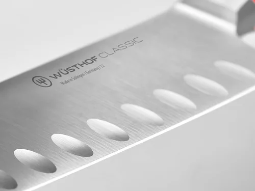 Vista 2 de WÜSTHOF Cuchillo Santoku clásico de melocotón coral de 7