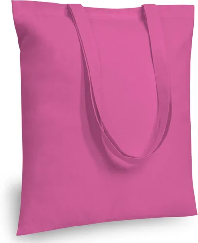 Vista 18 de TOPDesign Paquete de 10 bolsas de mano económicas de algodón de 11.8"x13", bolsas de tela ligeras y pequeñas reutilizables para compras de Beige