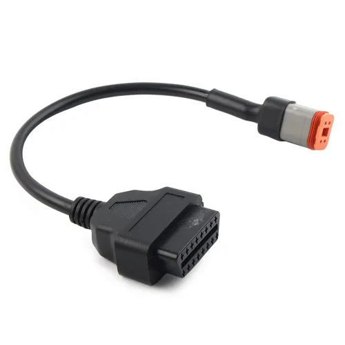Vista 3 de Cable adaptador de escáner de diagnóstico de motocicleta 4Pin a OBD2 para accesorios Harley-Davidson 16Pin a 4Pin