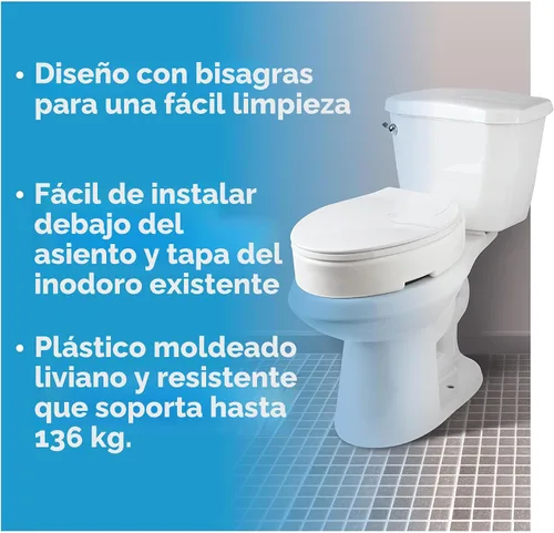 Vista 7 de Asiento elevador para inodoro, de Carex Health Brands