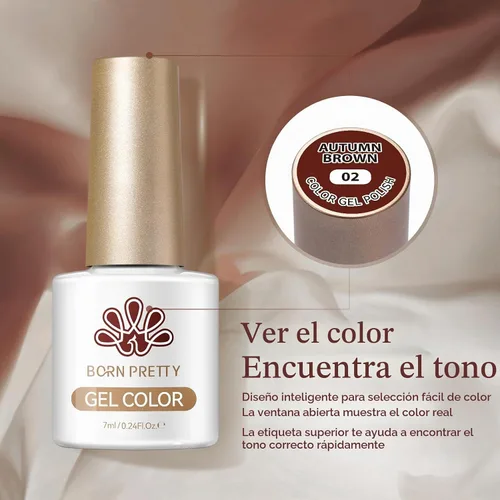 Vista 9 de BORN PRETTY Esmalte de gel otoño invierno marrón chocolate caramelo burdeos Marrón Autum