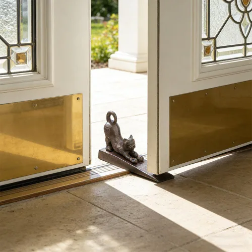 Vista 7 de YukaBa Home Locomotion - Tapón para puerta de gato, color negro