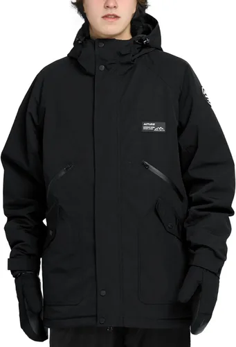 Vista 7 de Actleis - Chaqueta impermeable para hombre de snowboard, cálida, cortavientos, para invierno, con capucha