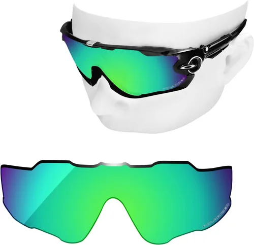 Vista 2 de OOWLIT Lentes de repuesto compatibles con Oakley Jaw-breaker OO9290 Sunglass, EsmeraldaSólidos