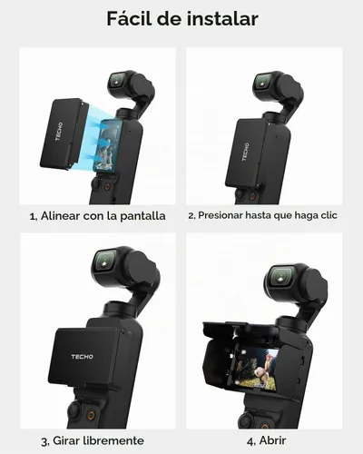 Vista 3 de Funda de Pantalla Plegable con Parasol para Accesorios DJI Osmo Pocket 3, Protector Compacto Anti-Reflejos para Fotografía al Aire Libre, Cubierta