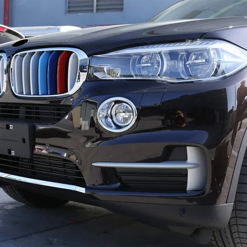 Vista 6 de 2 unids ABS cromo coche delantero niebla lámpara cubierta ajuste para BMW X5 F15 2014-2018 Accesorios