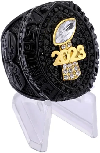 Vista 2 de Anillo de campeonato de fútbol de fantasía 2023 Premio de trofeo Deporte MVP Ganador Campeón Anillo