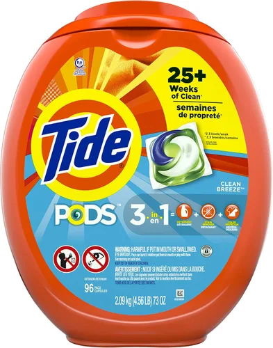 Vista 16 de Tide PODS detergente para ropa en cápsulas, removedor de manchas 3 en 1, combatiente de olores, protector de color, 42 unidades, compatible con HE